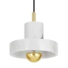 Tom Dixon Wiszące Ekskluzywne|Żyrandole<Stone Ø18 marmur biały żarówka mosiądz - - lampa wisząca