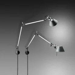 Artemide Kinkiety I Lampy Na Ścianę|Ekskluzywne I Luksusowe Kinkiety<Tolomeo Mini H57 aluminium - - lampa ścienna aluminiumNapięcie: 230V