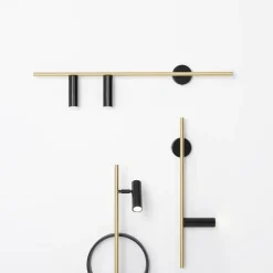 Artera Kinkiety I Lampy Na Ścianę|Kinkiety Nowoczesne<Trevo 2 Wall Black Brass - - kinkiet