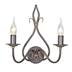 Elstead Lighting Kinkiety I Lampy Na Ścianę|Lampy Do Salonu, Oświetlenie Salonu<Windemere Rust And Gold - - kinkiet podwójny