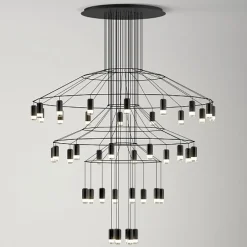 Vibia Żyrandole|Wiszące Ekskluzywne<Wireflow Chandelier 0377 czarny - - lampa wisząca
