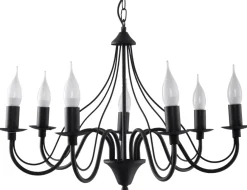 SOLLUX LIGHTING Żyrandole|Lampy Do Salonu, Oświetlenie Salonu<Żyrandol MINERWA 7 Czarny