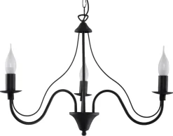 SOLLUX LIGHTING Żyrandole|Lampy Do Salonu, Oświetlenie Salonu<Żyrandol MINERWA 3 Czarny