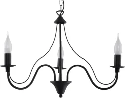 SOLLUX LIGHTING Żyrandole|Lampy Do Salonu, Oświetlenie Salonu<Żyrandol MINERWA 3 - Sollux Czarny