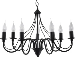 SOLLUX LIGHTING Żyrandole|Lampy Do Sypialni, Oświetlenie Do Sypialni<Żyrandol MINERWA 7 - Sollux Czarny